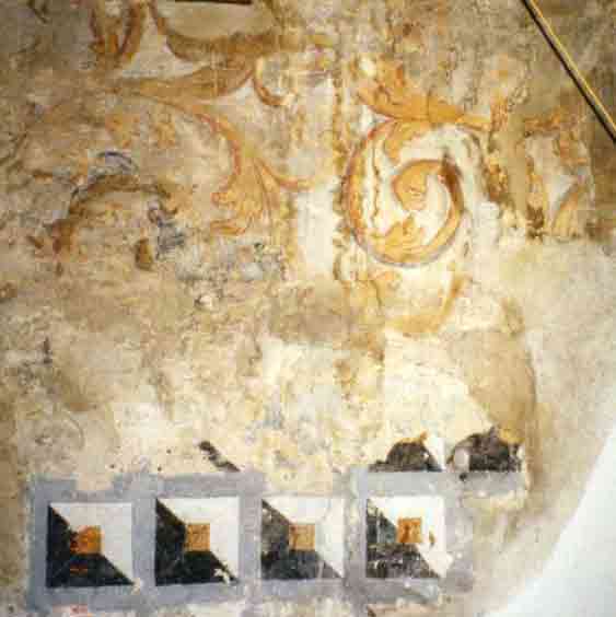 Wandmalerei in zwei Schichten