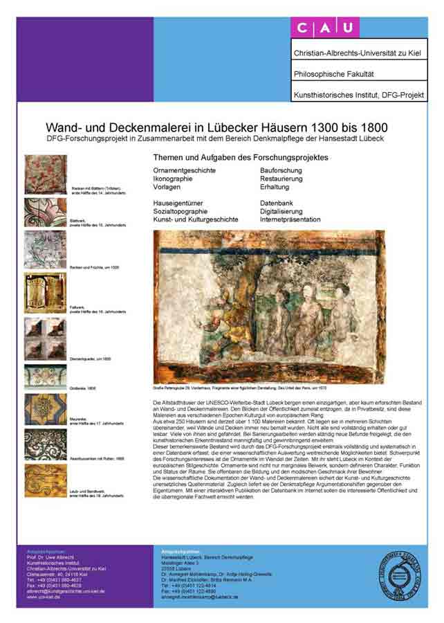 Poster DFG-Projekt Wand- und Deckenmalerei Lübeck